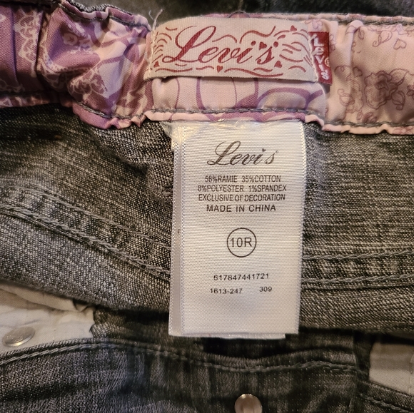 Levi's bootcut jeans denim in a youth girls size 10. Gray heathered EUC - Picture 3 of 13